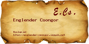 Englender Csongor névjegykártya